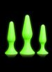 Analsex - Buttplug sett Ouch Glow in the dark 3stk - bilde 2