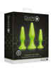 Analsex - Buttplug sett Ouch Glow in the dark 3stk - bilde 3