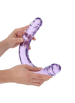 Dildo - Dobbeldildo realistisk lilla 45 cm - bilde 5