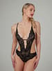 Sexy undertøy - Christine - Pearl and Lace Body Cleo Black S/M - bilde 1
