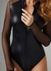 Sexy undertøy - Christine - Wetlook Zip-Body Madison Black S/M - bilde 2