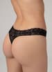 Sexy undertøy - Christine - Pearl Crotchless Thong Pia Black 2XL/3XL - bilde 2