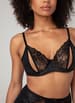 Sexy undertøy - Christine - Wetlook Bra Set Vesper Black S/M - bilde 2