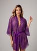 Sexy undertøy - Christine - Lace Kimono Set Flower Purple S - bilde 1