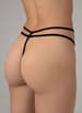 Sexy undertøy - Christine - Crotchless Lace Thong Black S/M - bilde 2