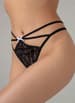 Sexy undertøy - Christine - Crotchless Lace Thong Black S/M - bilde 1