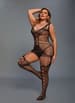 Sexy undertøy - Christine - Catsuit with Garter Design Black Queen Size - bilde 3