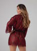 Sexy undertøy - Christine - Luxury Kimono Fleur de Plaisir Black/Red S/M - bilde 2