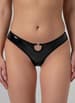 Sexy undertøy - Christine - Open Crotch Thong Dark Desire Black S - bilde 1