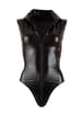 Sexy undertøy - Cottelli Collection - Wetlook Body with Long Zip - bilde 3