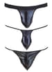 Bondage - Svenjoyment Underwear - 3-Piece Wetlook Thong Set - bilde 1