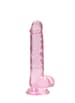 Dildo - Dildo med baller rosa 17 cm - bilde 1
