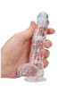 Dildo - Dildo med baller transparent 15 cm - bilde 3