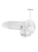 Dildo - Dildo med baller transparent 17 cm - bilde 6
