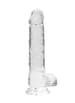 Dildo - Dildo med baller transparent 21 cm - bilde 1