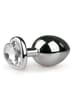 Analsex - EasyToys buttplug med diamant no. 7 sølv - bilde 1