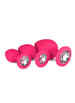 Analsex - EasyToys buttplug med diamant rosa 3 stk - bilde 1