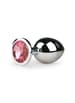 Analsex - EasyToys Metall analplugg sølv/rosa M - bilde 1