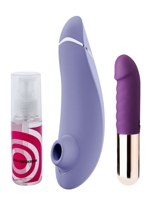 Lenke til Womanizer Premium 2 lilla orgasmepakke 1